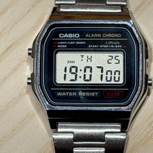 Casio A158W Retro Silver Digital Watch